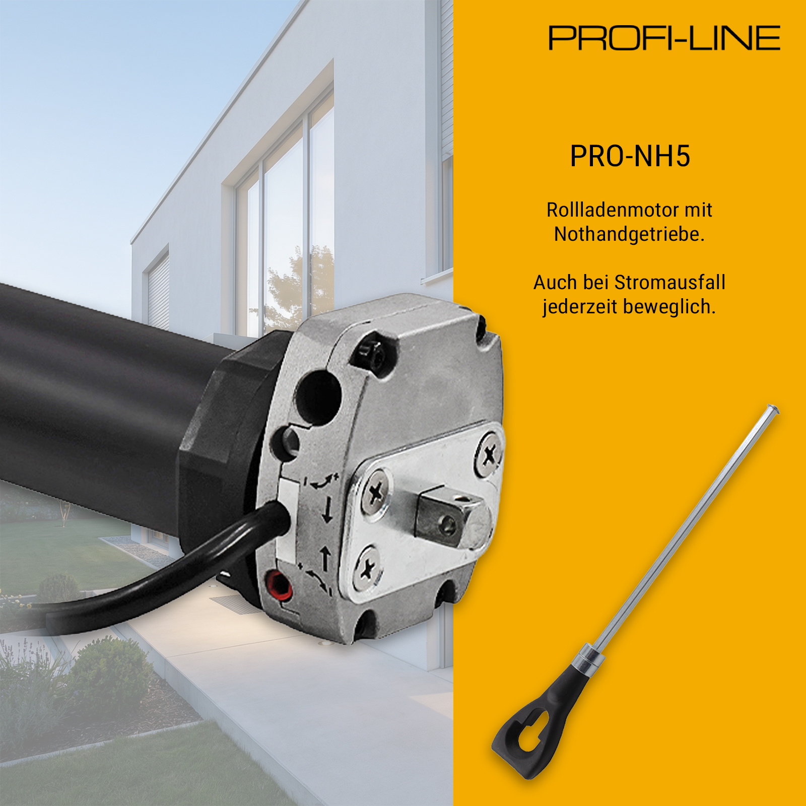 PROFI-LINE Rollladenmotor mit Nothandbetrieb PRO-NH5
