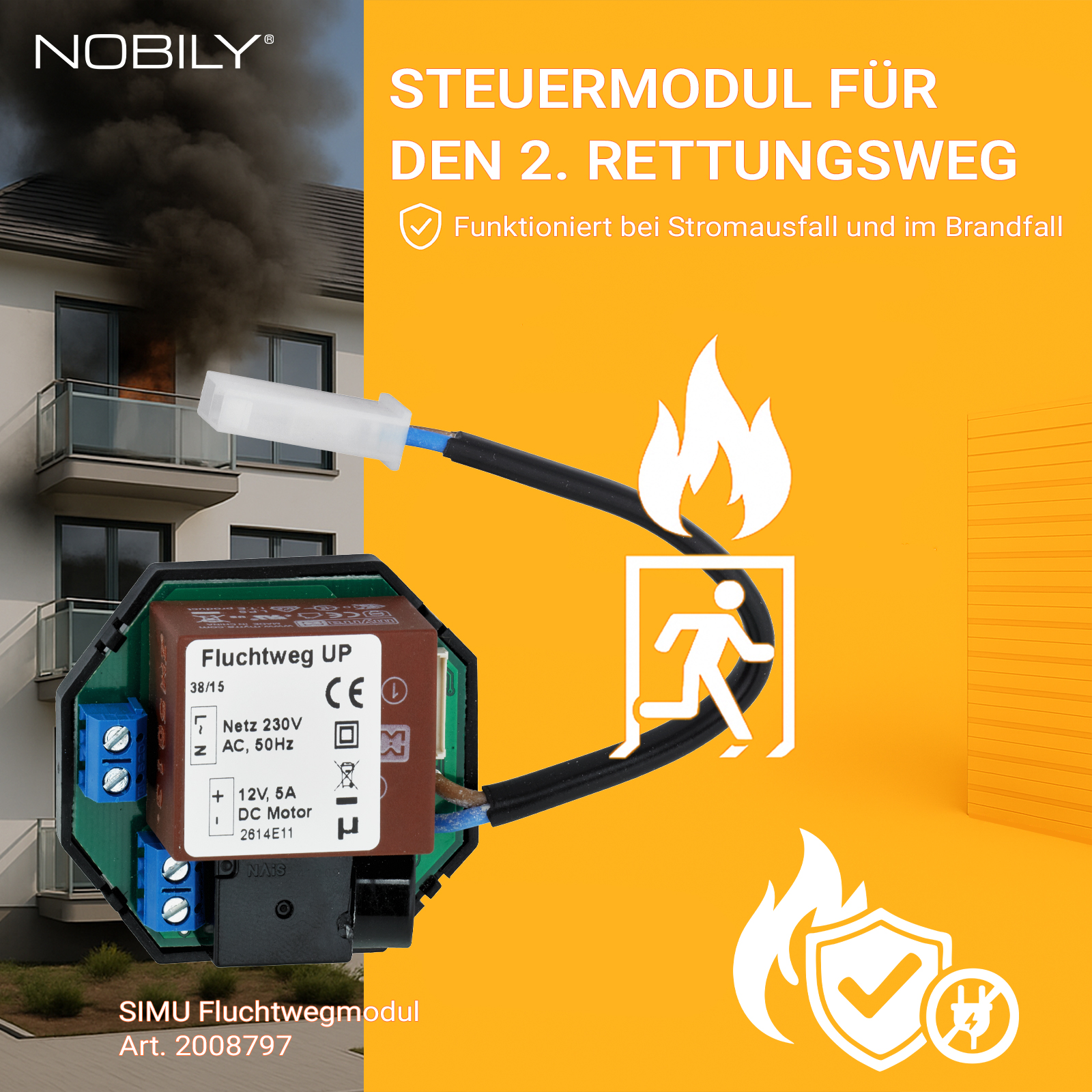 SIMU Fluchtwegmodul inkl. Akku