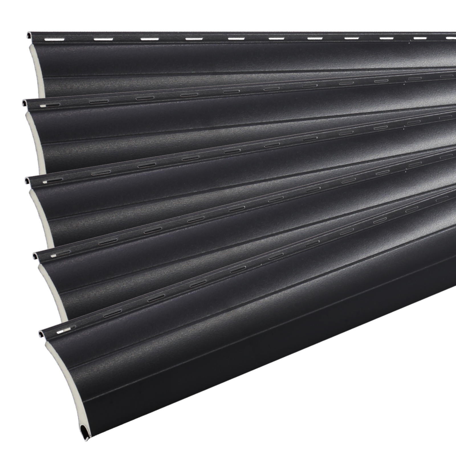 1x Rolladen Lamelle aus Aluminium in Anthrazit, 37mm Deckbreite, 980mm Länge