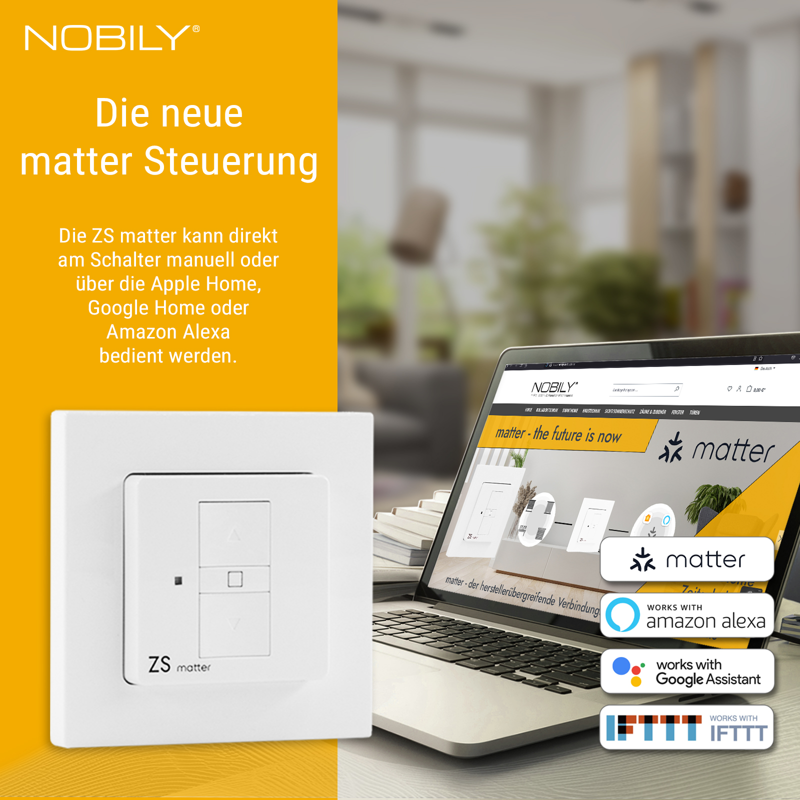 ZS Matter Smart Home Zeitschaltuhr: Rolladenschalter zur smarten Rolladensteuerung