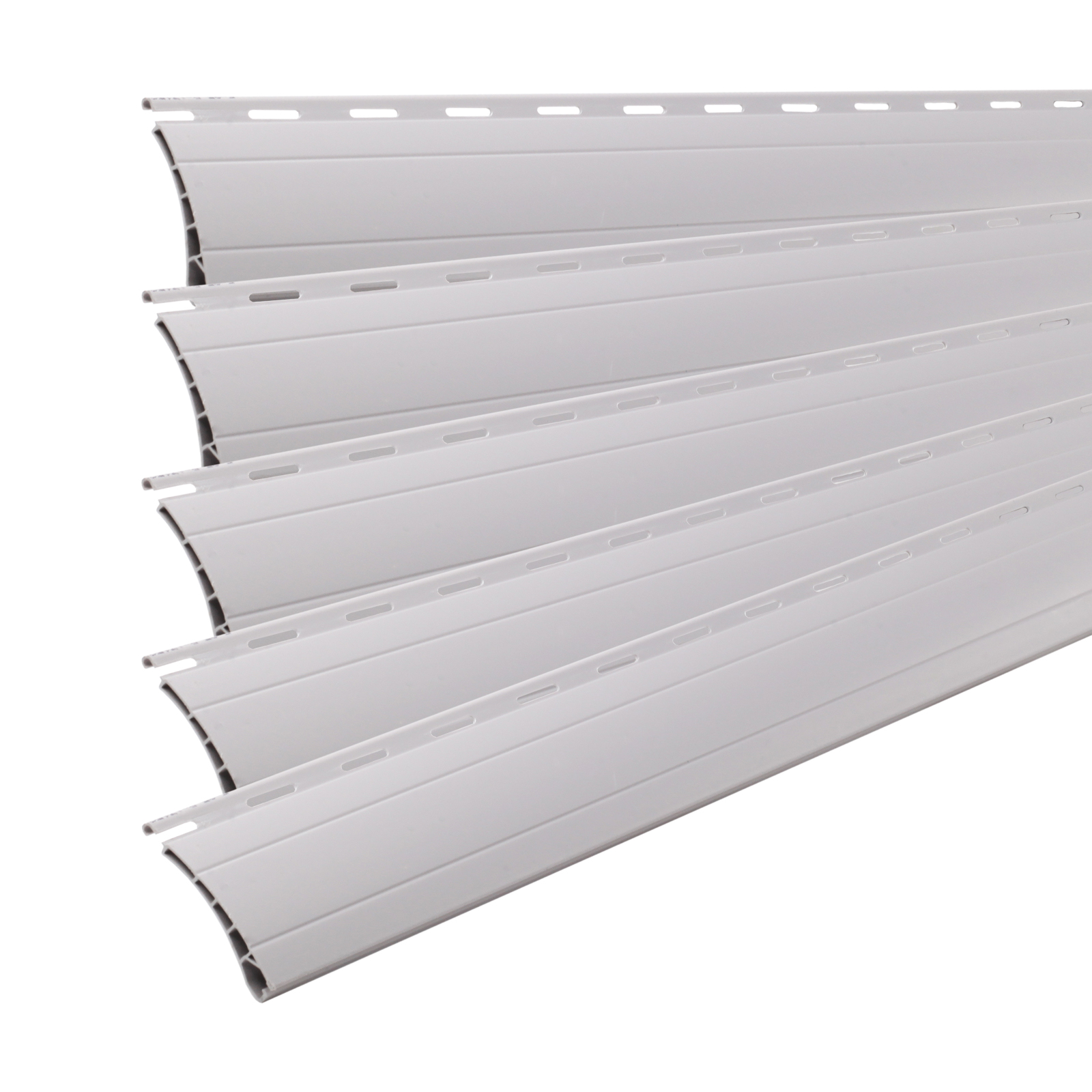 1x Rolladen Lamelle aus Kunststoff (PVC) in Grau, 37mm Deckbreite, 980mm Länge