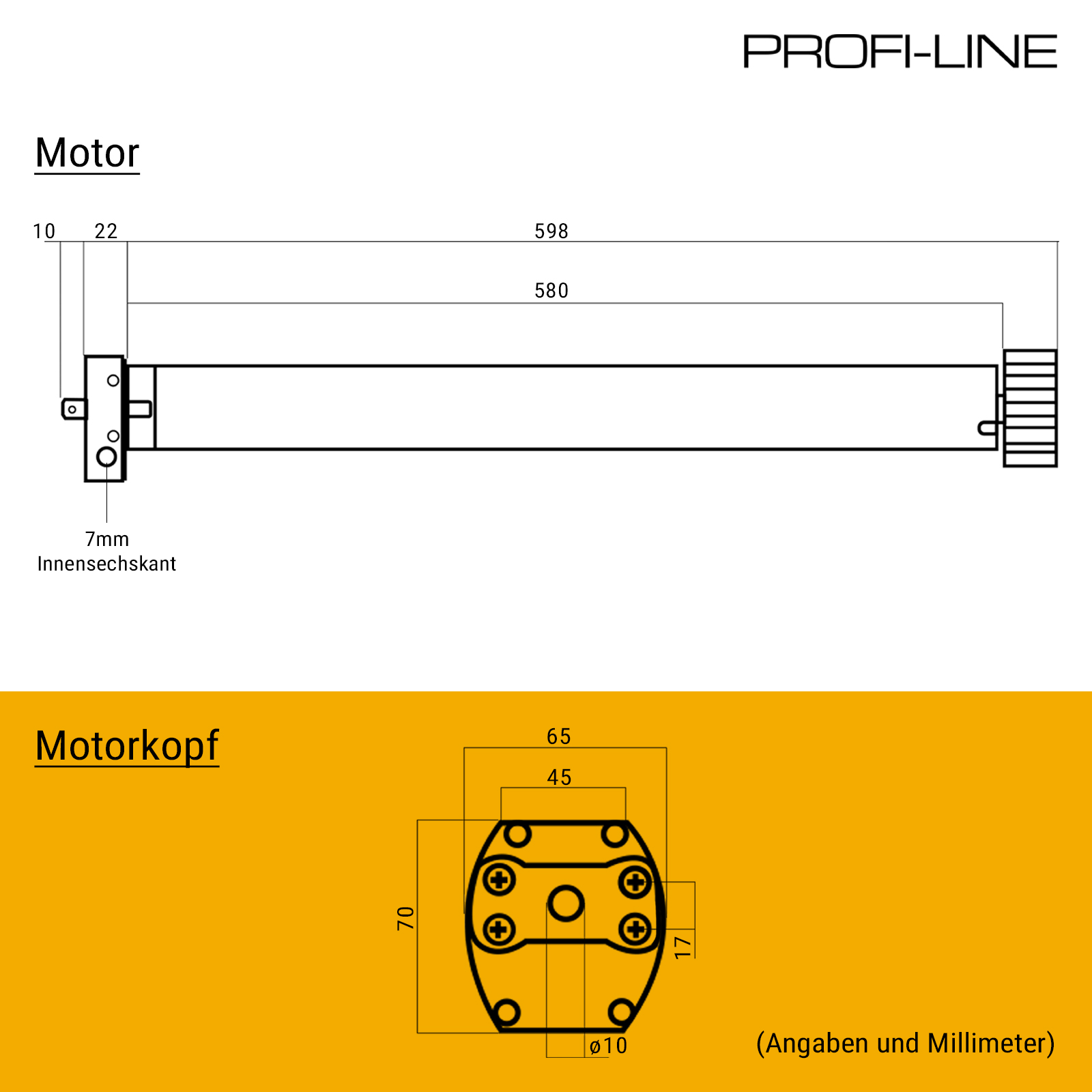PROFI-LINE Rollladenmotor mit Nothandbetrieb PRO-NH5